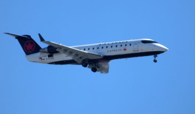 Canadair Regional Jet CRJ-200 (C-GJZZ) - Shown here is an Air Canada Express Canadair Regional Jet CRJ-200 on final approach in the Winter of 2018.