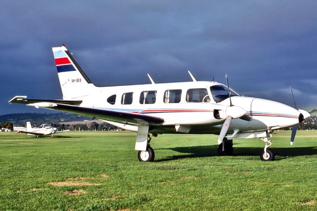 Piper Navajo (VH-BEB) - PIPER PA-31-NAVAJO - REG : VH-BEB (CN 31-41) - PARAFIELD AIRPORT ADELAIDE SA AUSTRALIA - YPPF 18/8/1984