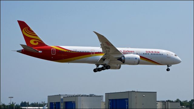 Boeing 787-9 Dreamliner (B-1135) - BOE795 on final to Rwy 16R to complete a C1 flight on 7.31.18. (ln 723 / cn 62741).