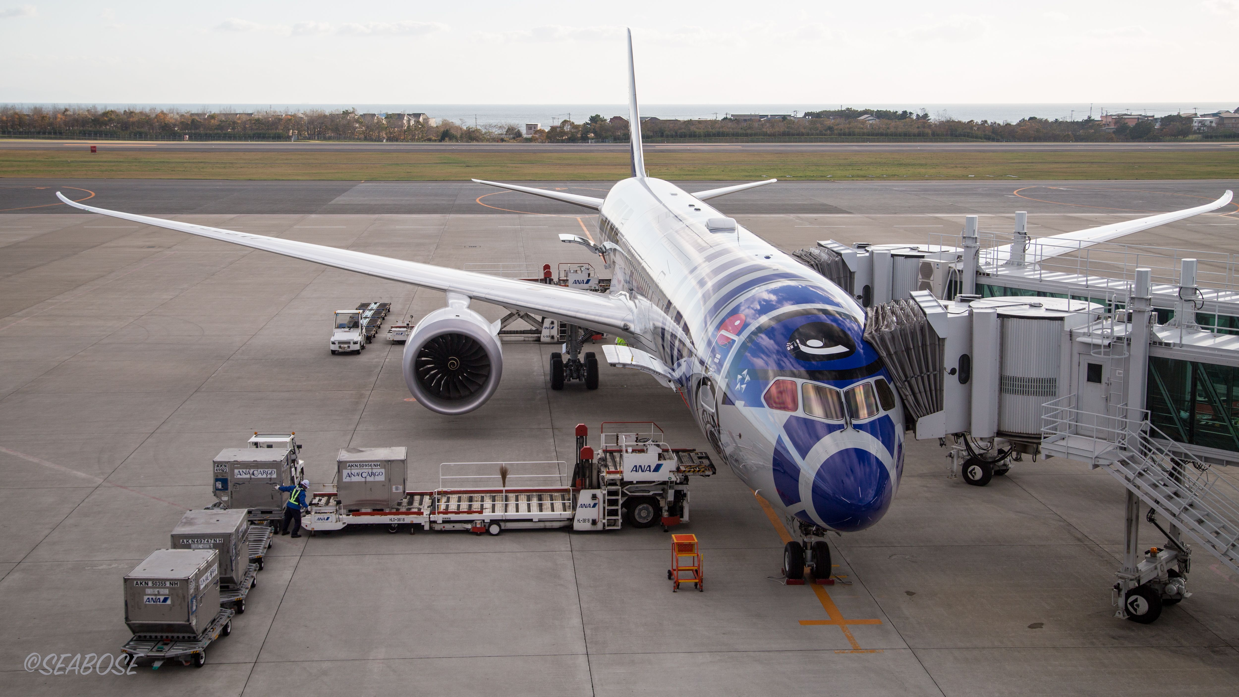 Boeing 787-9 Dreamliner (JA873A) - R2-D2 STAR WARS LIVERYbr /ANA 787-9 JA873Abr /October.20.2015 Hakodate Airport [HKD/RJCH] JAPAN