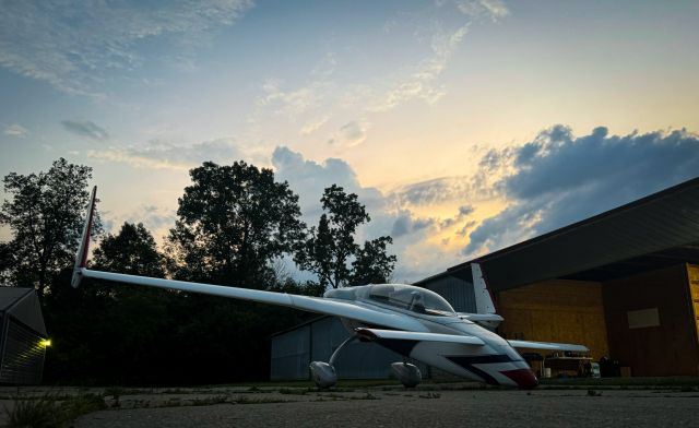 RUTAN Long-EZ (N291P) - Plane parked outside hangar for photo 