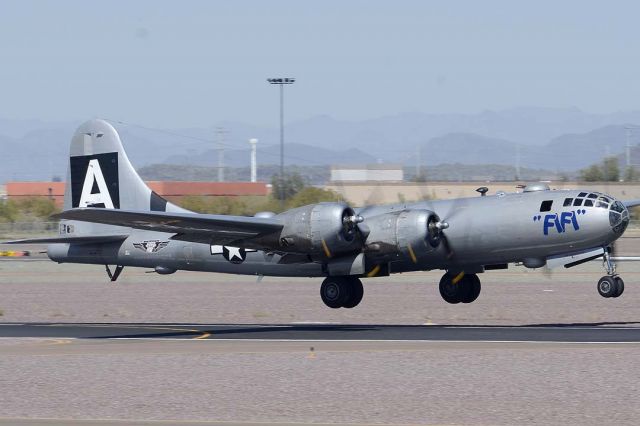 Boeing B-29 Superfortress (N529B) - Commemorative Air Force Boeing B-29 Superfortress N529B Fifi departs from Deer Valley, Arizona for MCAS Yuma on March 7, 2013.