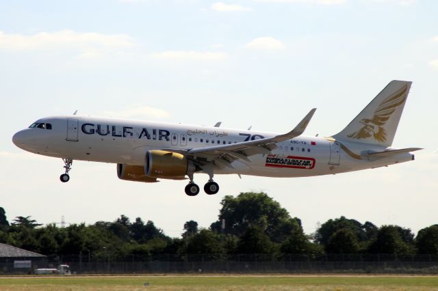 Airbus A320neo (A9C-TA) - On short finals for rwy 09L on 25-Aug-21 operating flight GFA3 from OBBI.