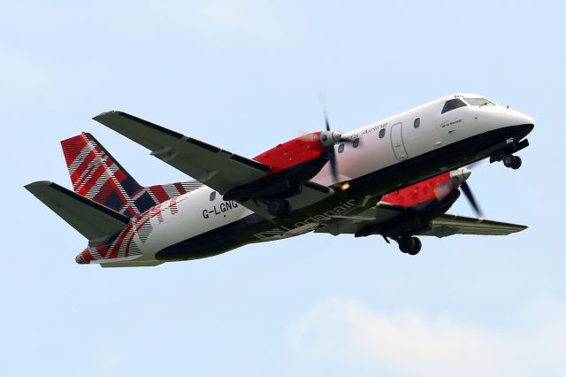 Saab 340 (G-LGNG) - Departing Manchester Airport View from Aeropark