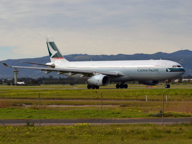 Airbus A330-300 (B-LAJ) - On taxi-way heading for take off on runway 05, for flight home to Hong Kong via Melbourne. Thursday 12th July 2012.