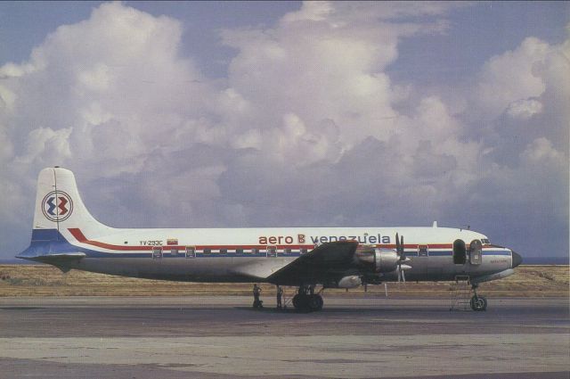 Douglas DC-6 (YV293C) - scanned from postcardbr /aero b venezuela