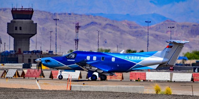 Pilatus PC-12 (N55GX) - N55GX 2020 PILATUS PC-12/47E s/n 2012 - North Las Vegas Airport  KVGTbr /Photo: TDelCorobr /June 13, 2023