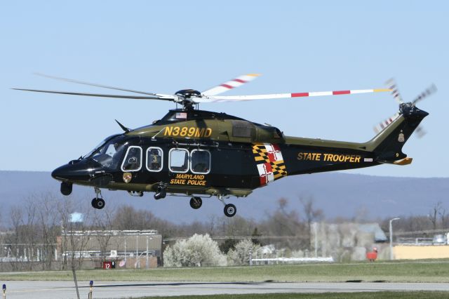 BELL-AGUSTA AB-139 (N389MD) - March 30, 2023 - arrived Frederick base from Martin State 