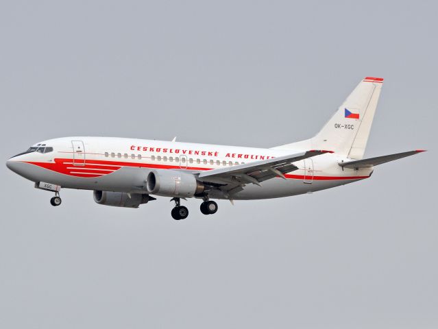 Boeing 737-500 (OK-XGC) - Kystvejen RWY22L