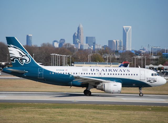 Airbus A319 (N709UW) - Take-off roll 18C ("The Dream Team?" HA!) - 2/28/12