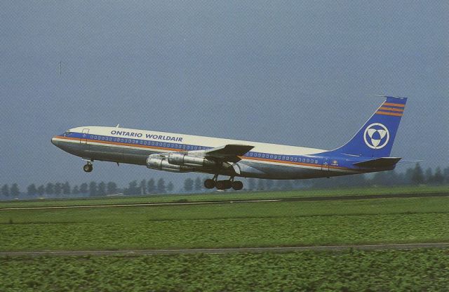 Boeing 707-100 (C-GRYN) - scanned from postcardbr /Ontario worldair