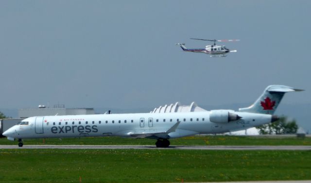 Canadair Regional Jet CRJ-900 (C-GLJZ) - Shown here departing is a Air Canada Jazz Canadair Regional Jet CRJ-900 in the Spring of 2017.