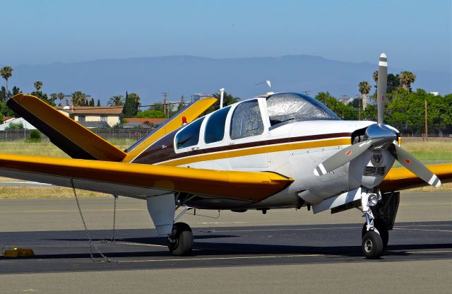 Beechcraft 35 Bonanza (N8921L) - Local Beechcraft Bonanza 35 parked on the transient ramp at Reid.