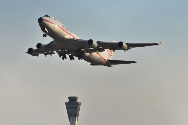 Boeing 747-400 (LX-NCL) - Climbing out off of 5-L on 03-15-24 headed up to ORD.