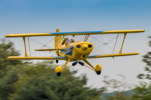 EAA Super Acro-Sport (N5546K) - Acro Sport II N5546K making a  pass at Grimes Field (8N1) in Bethel, PA