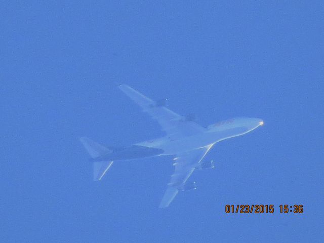 Boeing 747-400 (N408MC) - Atlas Air flight 8338 from MIA to SEA to over Southeastern Kansas at 43,000 feet.