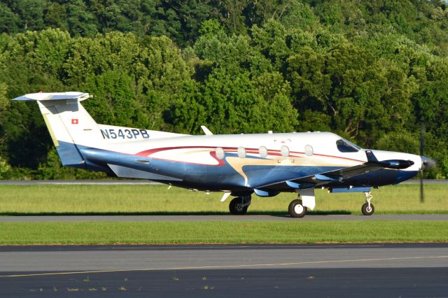 Pilatus PC-12 (N543PB) - LABORATORY CORPORATION OF AMERICA HOLDINGS (LabCorp) arriving at KJQF - 6/5/18