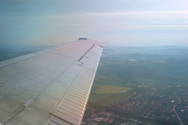 Beechcraft King Air 90 (D-IKES) - After take off from augsburg airport runway 25.