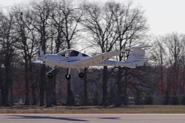 Diamond DA-20 (N582DC) - A Diamond DA-20 after a touch & go on RWY 34 this morning, 2 Apr 2021.