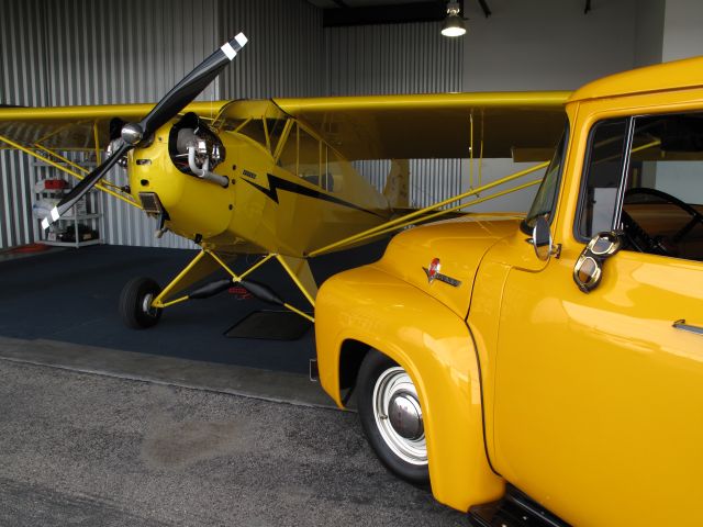 Piper NE Cub (NC98565) - 1946 J3 and 1956 Ford. S.W. Young