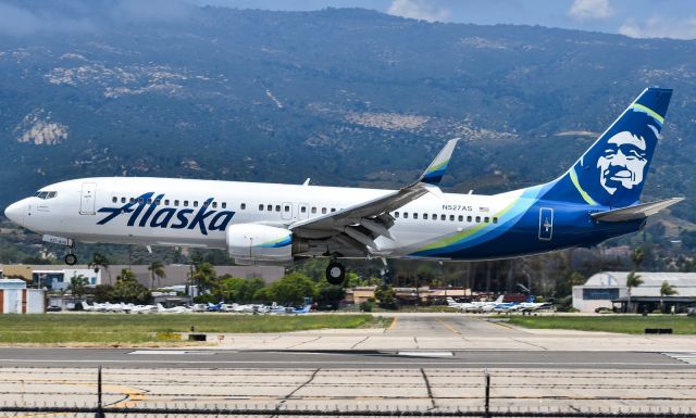 Boeing 737-800 (N527AS) - Alaska Airlines B738 flaring over the numbers from KSEA.