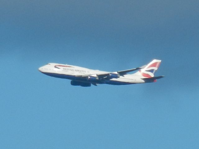 Boeing 747-400 (GCIVIS) - G-CIVIS, A Beautiful Boeing 747-400 Of British Airways, Approaches Dulles Int Airport. Hale To The Queen!