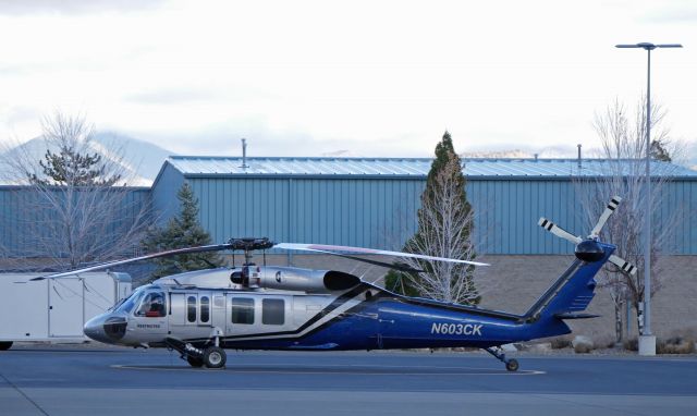 Sikorsky S-70 (N603CK) - Parked at Carson City (KCXP).