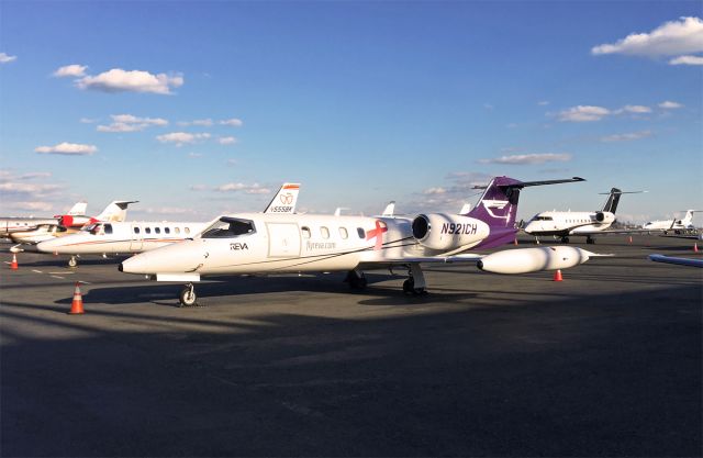 Learjet 35 (N921CH) - flyreva.com - new paint @ KBOS 12/7/17