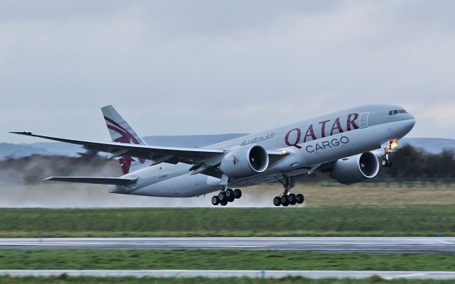 Boeing 777-200 (A7-BFD) - qatar cargo b777-fdz a7-bfd dep shannon 18/10/17.