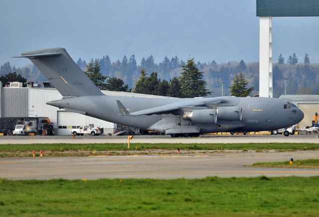 Boeing Globemaster III (17-7701) - The Royal Canadian Air Force CC-177 at YVR. 15 April 2012.