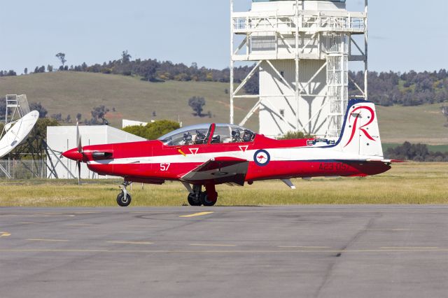 HAWKER DE HAVILLAND PC-9 (A23057) - RAAF (A23-057) Pilatus PC-9A taxiing at Wagga Wagga Airport.