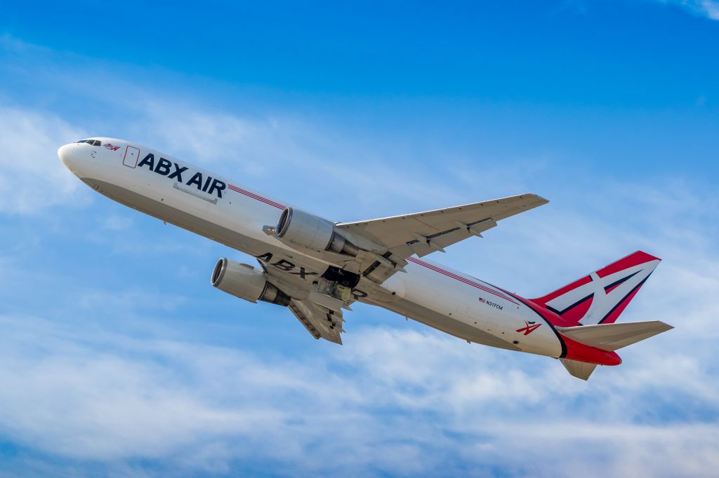 BOEING 767-300 (N317CM) - ABX Air 767-300 taking off from PHX on 9/28/22. Taken with a Canon 850D and Rokinon 135mm f/2 manual focus lens.