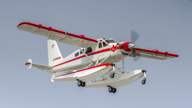 De Havilland Canada DHC-2 Mk3 Turbo Beaver (C-GODH) - Registered to Pacific Sky Aviation Inc. Built in 1956! Here she flies right over the parking deck Im standing on and floats down to runway 23 at YYZ lining up only at the very last second before touchdown!