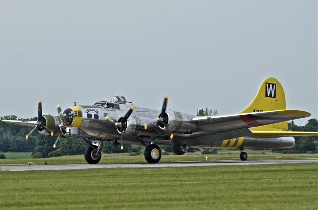 Boeing B-17 Flying Fortress (NL3701G) - Returning to RAMP after commemorative flight of Heavy Bombers at 40th anniversary Hamilton AirShow, June 2012.