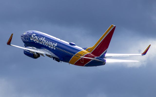 Boeing 737-700 (N227WN) - Climbing off into the approaching storms.