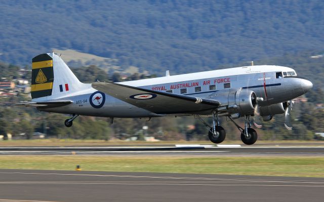 Douglas DC-3 (VH-EAF) - EAF Departing 16 at YWOL for a few circles before arriving back.. Taken from the HARS Apron with a 70-200mm