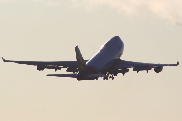 Boeing 747-400 (HL7413) - An Asiana Cargo B747-400F taking off from runway 22 at STN.br /br /Location: Stansted Airport.br /Date: 26.12.22 (dd/mm/yy).