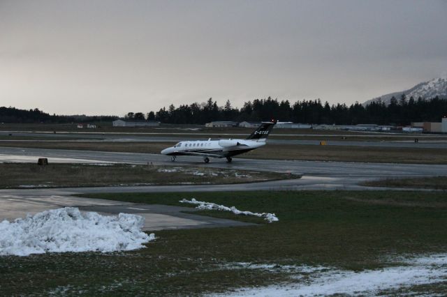 Cessna Citation CJ3 (C-GTSX) - Standing At Viewing Area At End Of 27. Photo Taken With Canon EOS Rebel T5 With 18-55mm lens