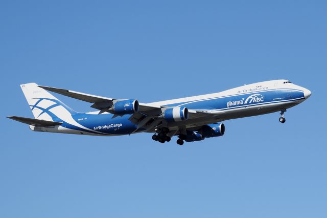 BOEING 747-8 (VQ-BVR) -  Boeing 747-8F cn 60687 Ln 1505. AirBridge Cargo VQ-BVR final rwy 21 YPPH 19 February 2021