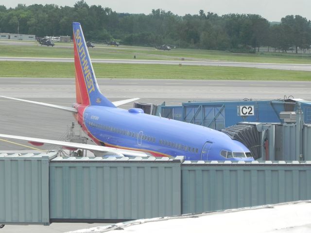 Boeing 737-800 (N285WN) - A Southwest 737-800 parked at Albany after flying from Orlando MCO.