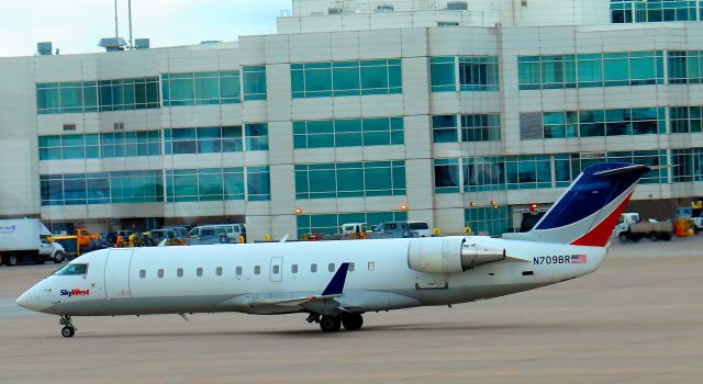 Canadair Regional Jet CRJ-200 (N709BR) - At Denver on October 20, 2013