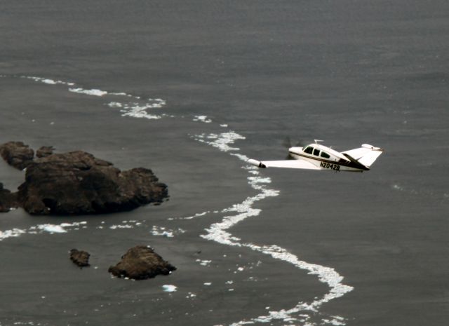 Beechcraft 35 Bonanza (N2042B) - Crossing the Hudson Strait