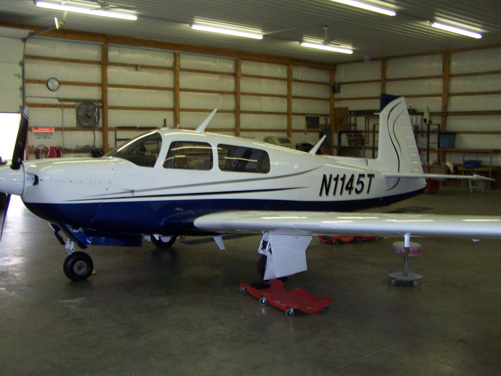 Mooney M-20 (N1145T) - At Paint Shop (Lancaster Aero Refinishers)
