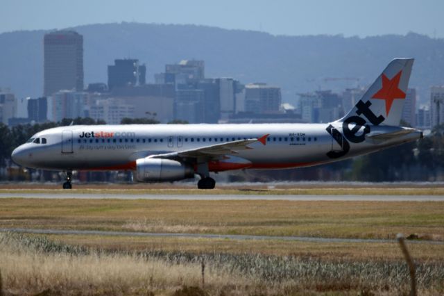 Airbus A320 (VH-VQH) - On taxiway, heading for Terminal One after landing on runway 023. Wednesday 29th October 2014.