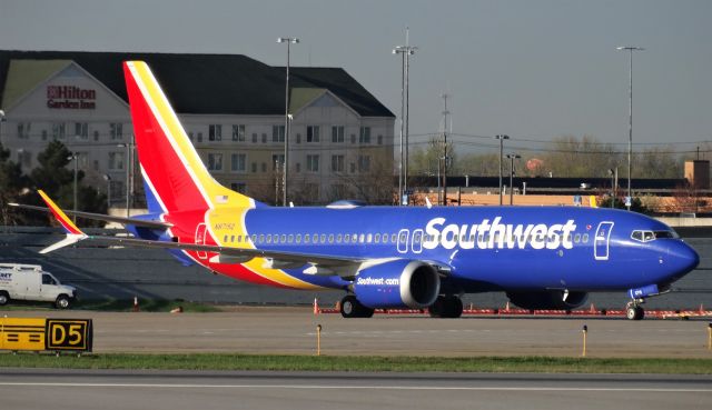 Boeing 737 MAX 8 (N8715Q) - 737 MAX 8 at BUF! This was my 1st time seeing one of these.