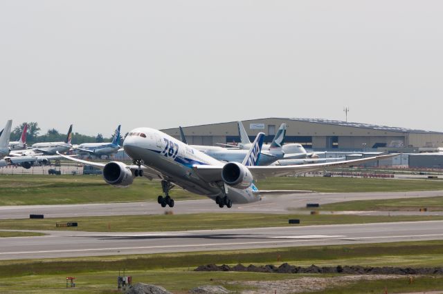 Boeing 787-8 (N1015X) - ANA 787-8 departing for a test flight.