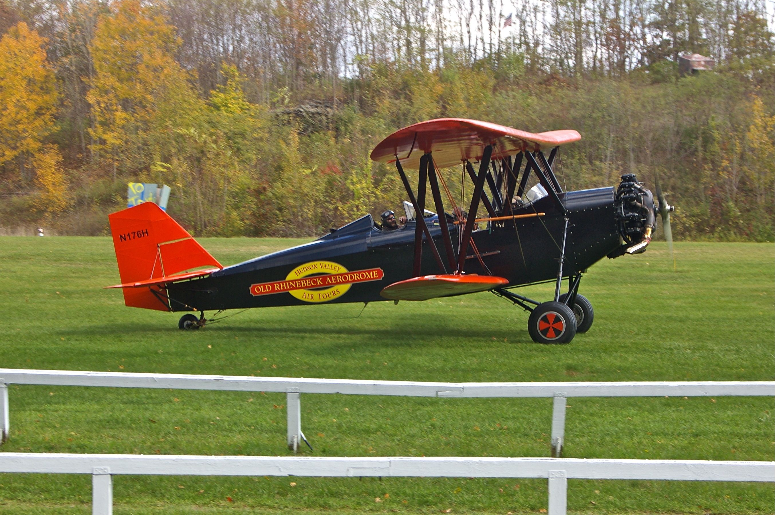 PHILLIPS & POWIS M-11 Whitney Straight (N176H) - White New Standard D-25. Old Rhinebeck Aerodrome 10/17/10.