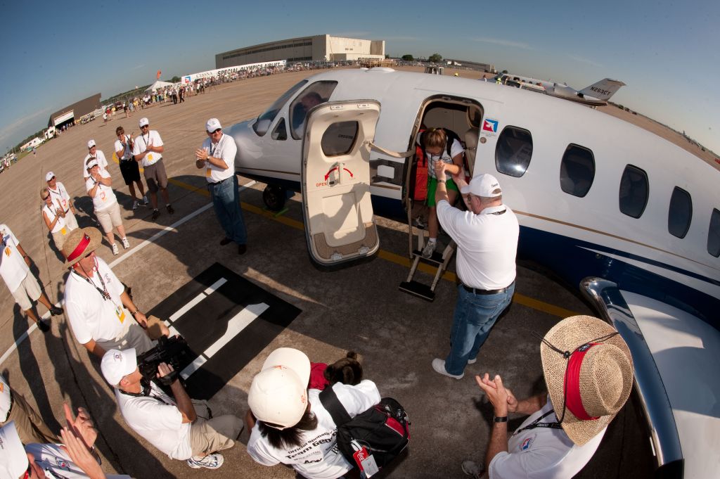 CSOA — - Cessna Special Olympics Airlift 2010 - http://flightaware.com/airlift/ - Airlift and Athletes arriving in Lincoln, Nebraska on July 17, 2010.  Photos Courtesy Cessna Aircraft Company