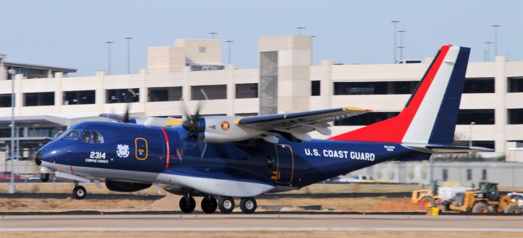 14-2314 — - USCG HC-144A Ocean Sentry from Corpus in the Coast Guard Aviation centenary colors came in for a quick fuel stop in Austin