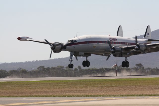 Lockheed EC-121 Constellation (VH-EAG) - Connie landing at Avalon